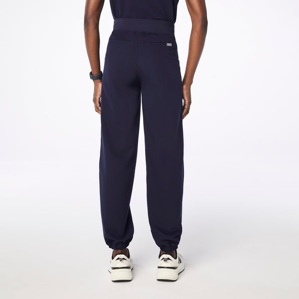 women's Navy High Waisted Rio Balloon Petite Scrub Pants