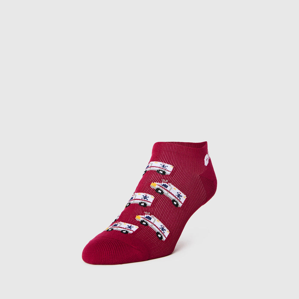men's Paramedic Red Ambulance - Ankle Socks