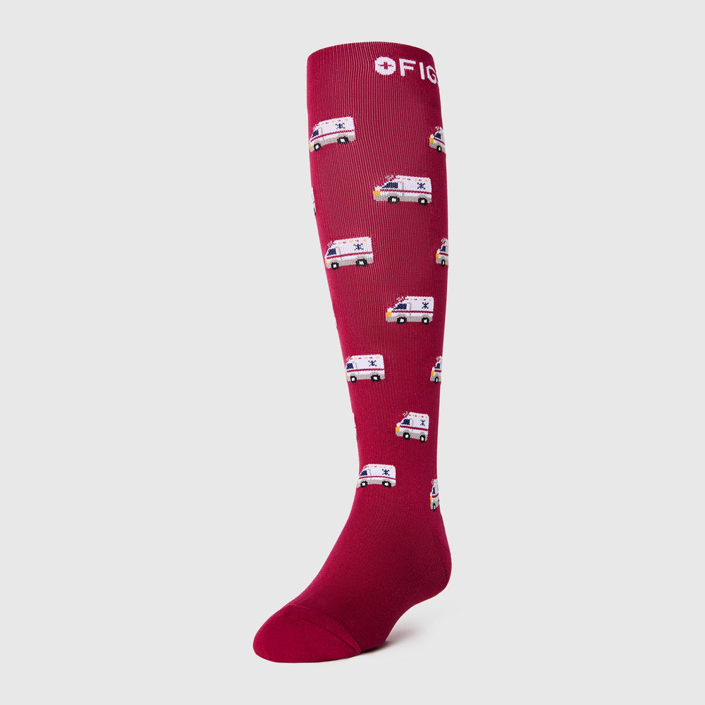 women's Paramedic Red Ambulence Compression Socks
