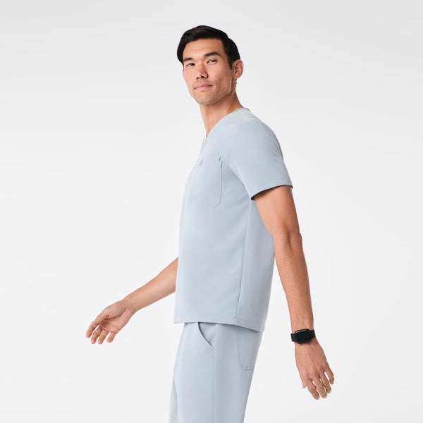 men's Dusty Blue Leon - Three-Pocket Scrub Top™