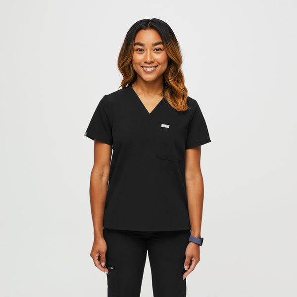 women's Shaka Orange Catarina Petite - One-Pocket Scrub Top‚Ñ¢