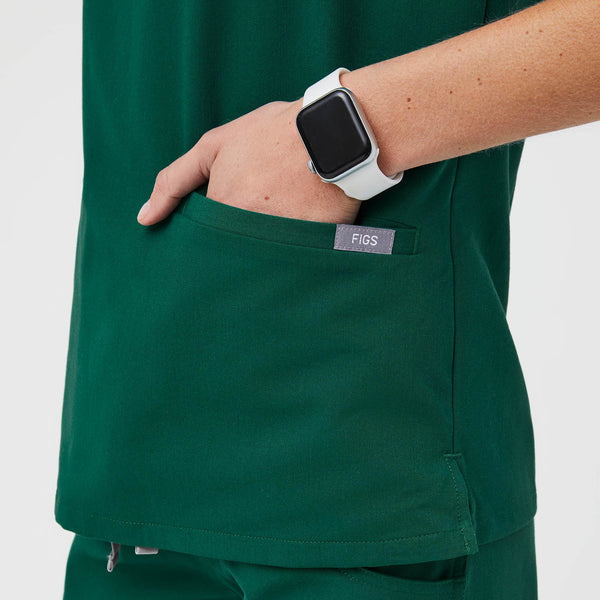 women's Hunter Green Casma™ - Three-Pocket Scrub Top