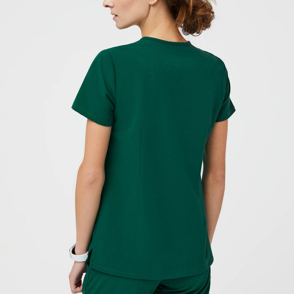 women's Hunter Green Casma™ - Three-Pocket Scrub Top