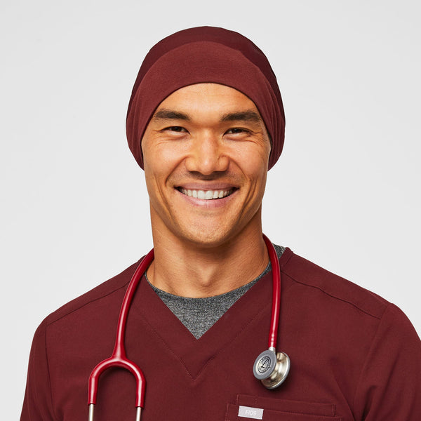 Burgundy Modern - Expandable Scrub Cap