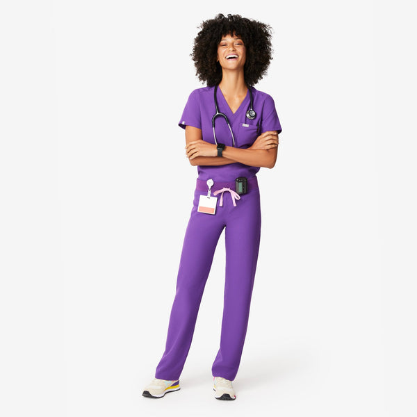 women's Ultra Violet Livingston - Petite Basic Scrub Pants