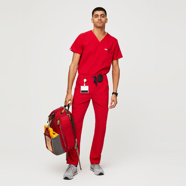 men's Pop Red Cairo - Cargo Scrub Pants