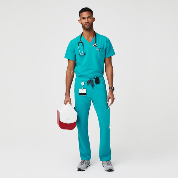 men's Teal Cairo™ - Short Cargo Scrub Pants