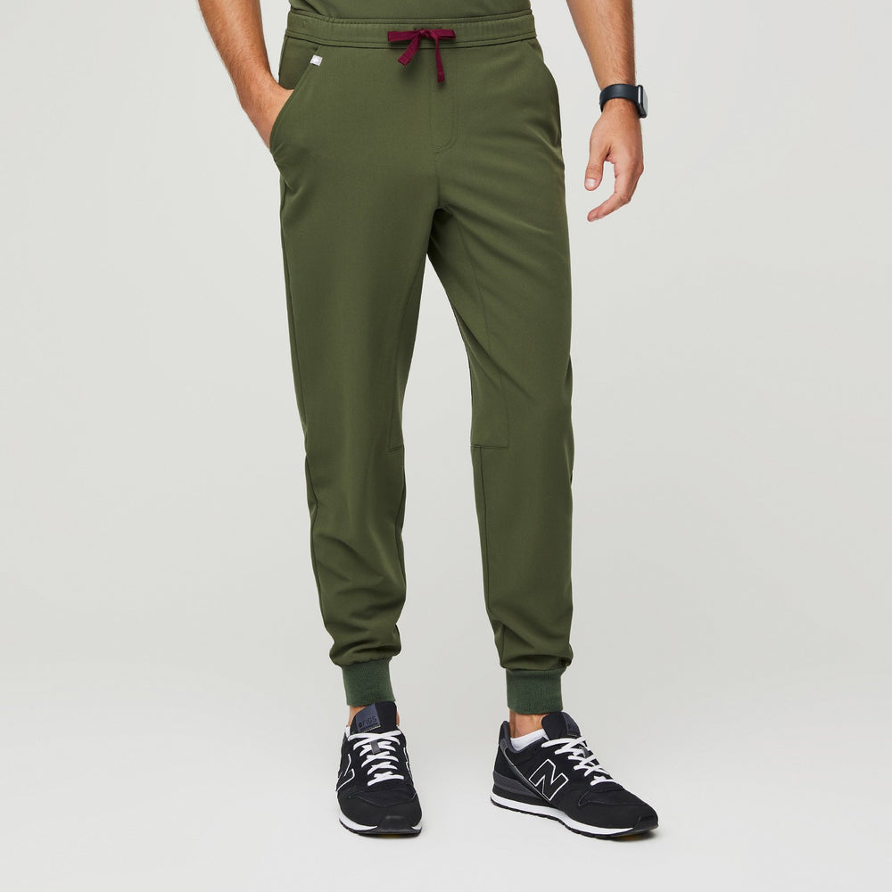 men's Dark Olive Tansen - Tall Jogger Scrub Pants