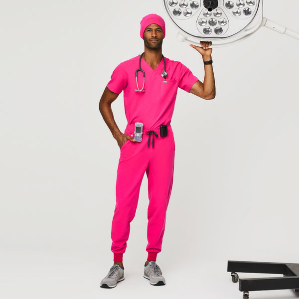 Men's Shocking Pink Tansen™ - Jogger Scrub Pants