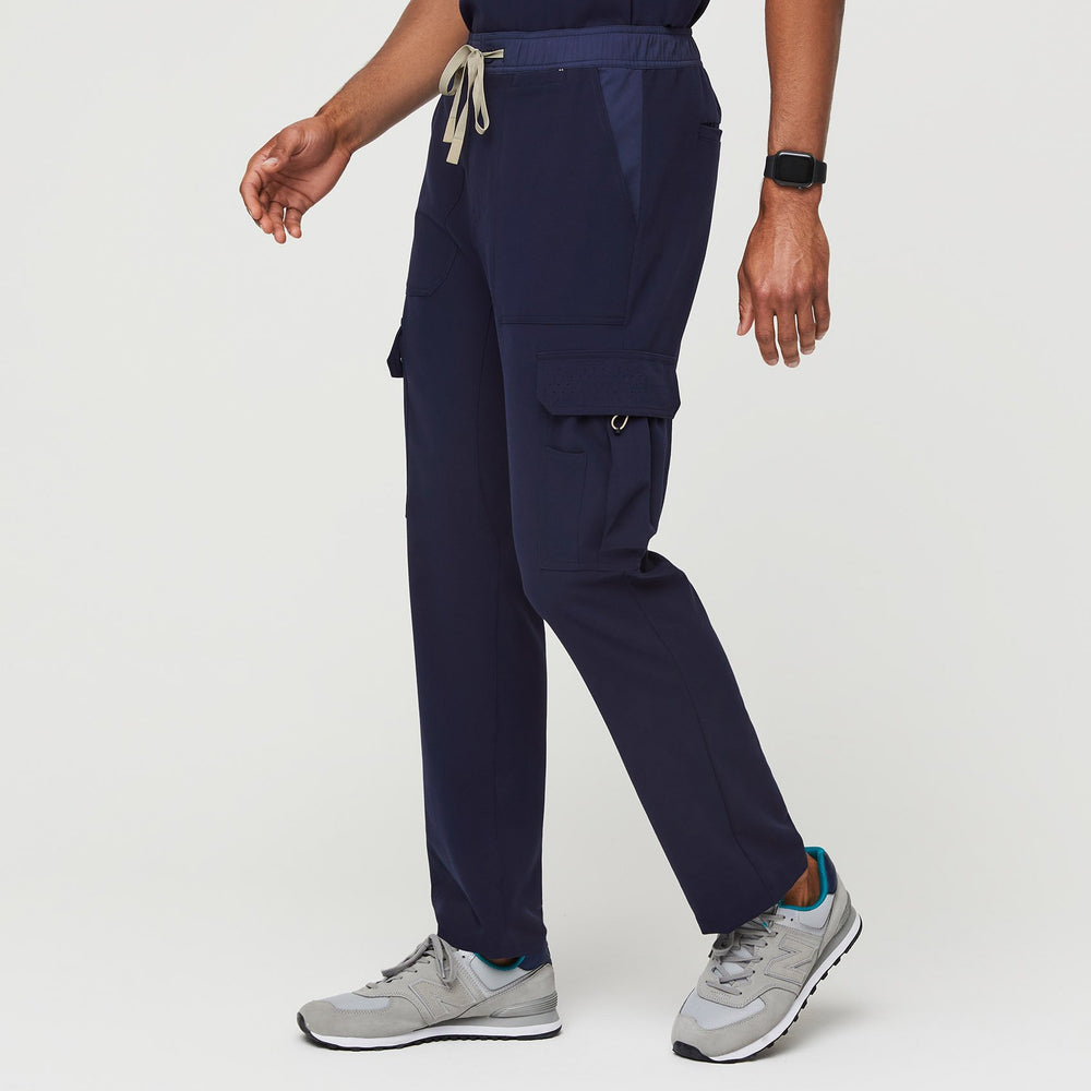 men's Navy Akobo - Cargo Straight Scrub Pants