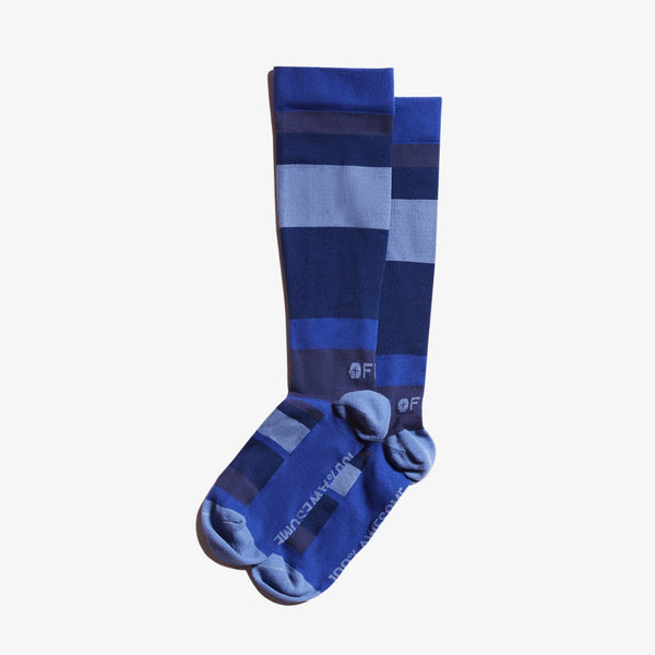 Men's Electric Blue Stripe - Compression Socks