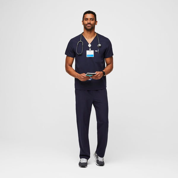 Men's Navy Chisec™ - Three-Pocket Scrub Top