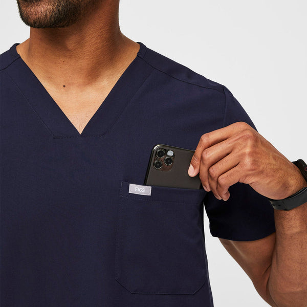 Men's Navy Chisec™ - Three-Pocket Scrub Top