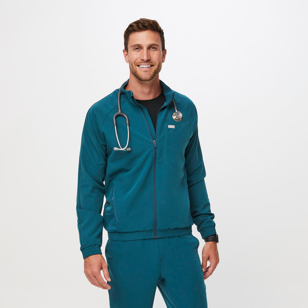 men's Caribbean Blue Cobaki - Scrub Jacket