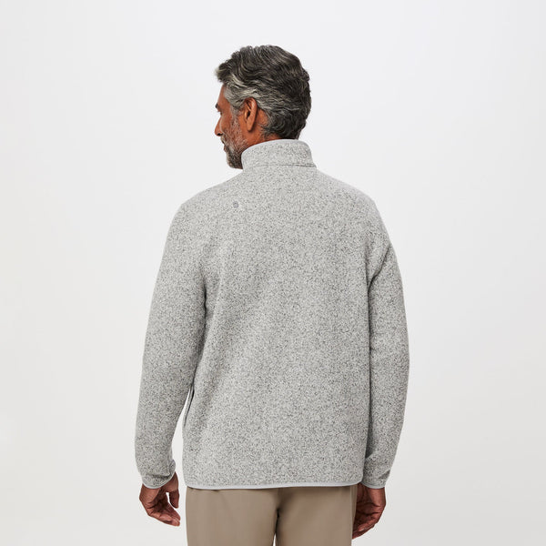 Men's Heather Light Grey On-Shift™ ¼ Zip - Sweater Knit