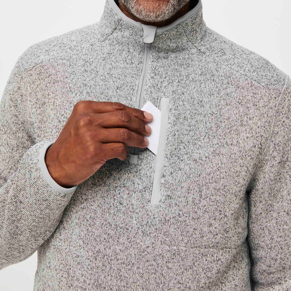 Men's Heather Light Grey On-Shift™ ¼ Zip - Sweater Knit