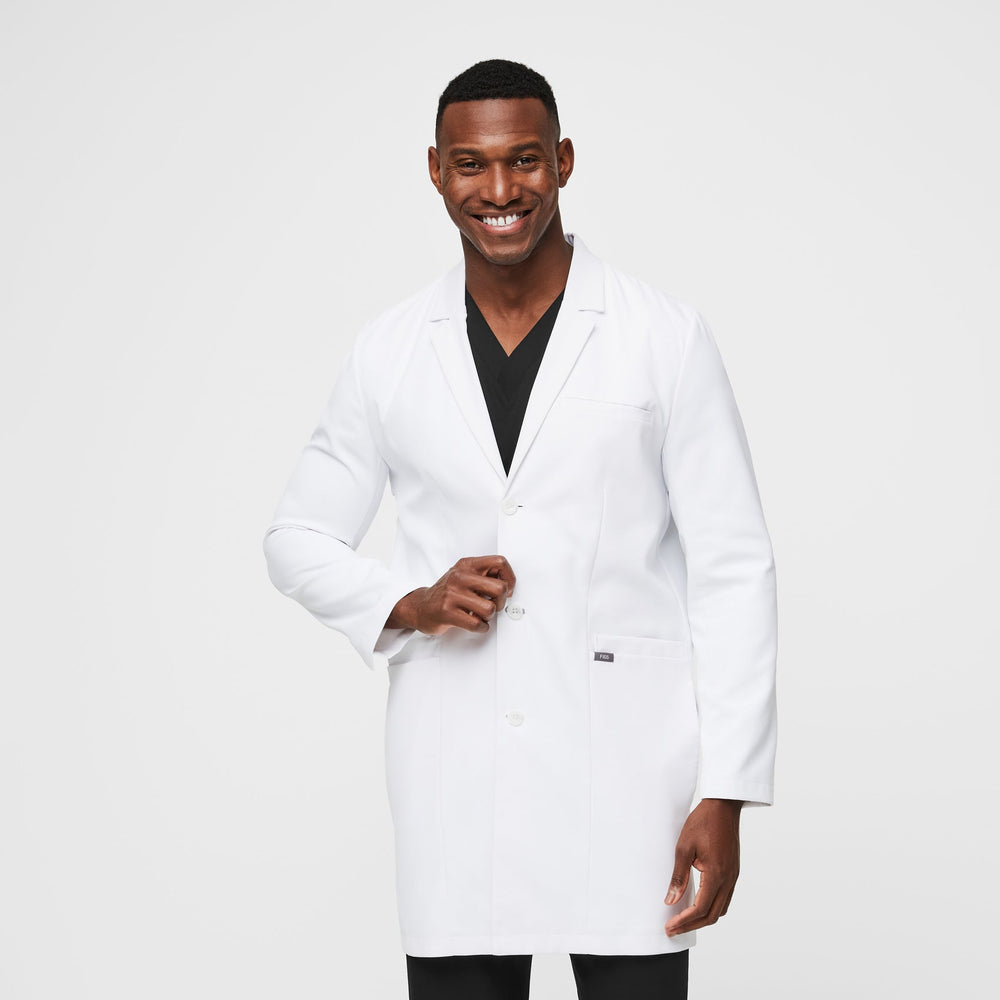 Men's White Harlem - Long Lab Coat