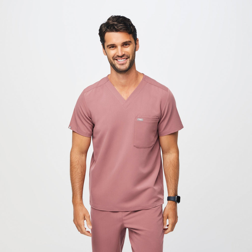 Men's Mauve Leon™ - Three-Pocket Scrub Top