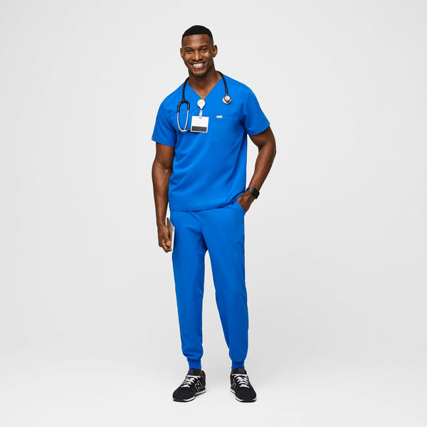 Men's Royal Blue Leon™ - Three-Pocket Scrub Top