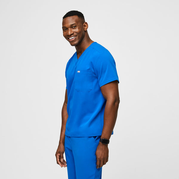 Men's Royal Blue Leon™ - Three-Pocket Scrub Top