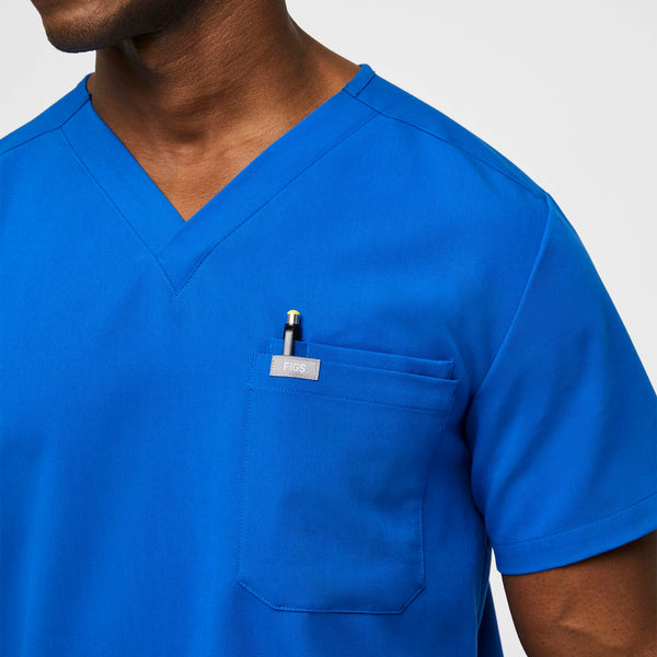 Men's Royal Blue Leon™ - Three-Pocket Scrub Top