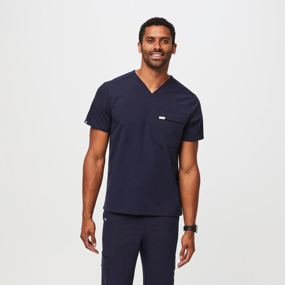 men's Navy Classic Leon™ - Cargo Scrub Top