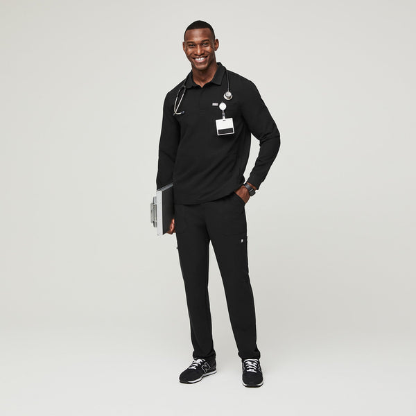 men's Black Lima- Longsleeve ScrubPolo™