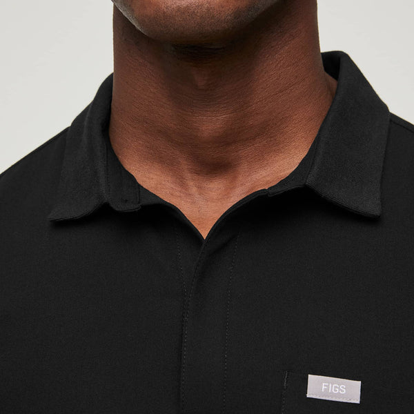 men's Black Lima- Longsleeve ScrubPolo™