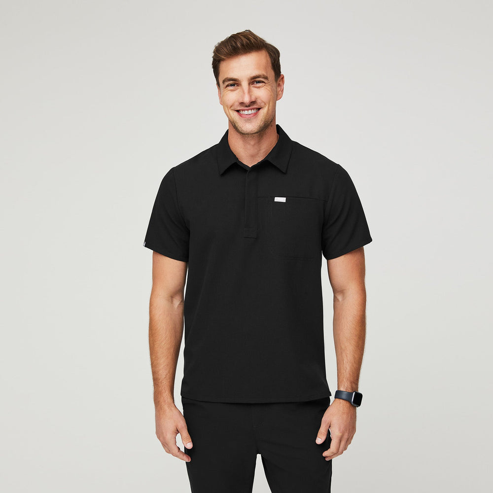 men's Black Lima - Shortsleeve ScrubPolo™