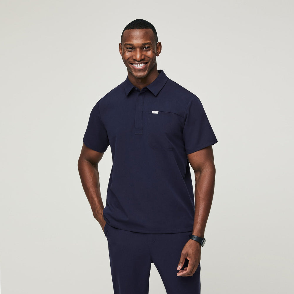 men's Navy Lima - Shortsleeve ScrubPolo™