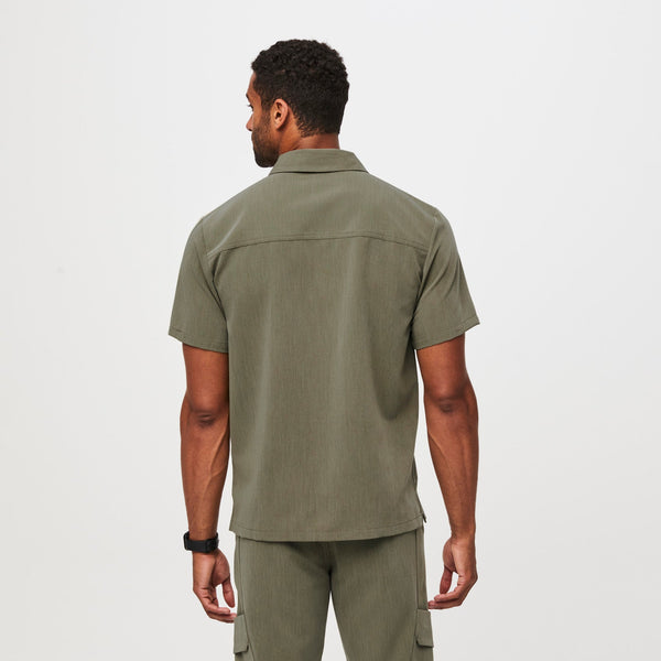 men's Heather Olive Lima Classic Shortsleeve - Cargo ScrubPolo™