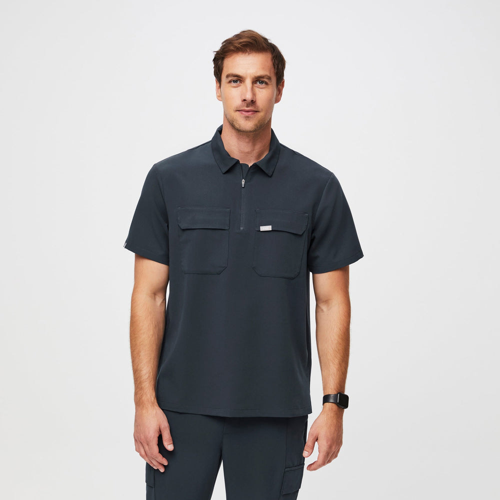 men's Dark Harbor Lima Shortsleeve Cargo Zip - ScrubPolo™