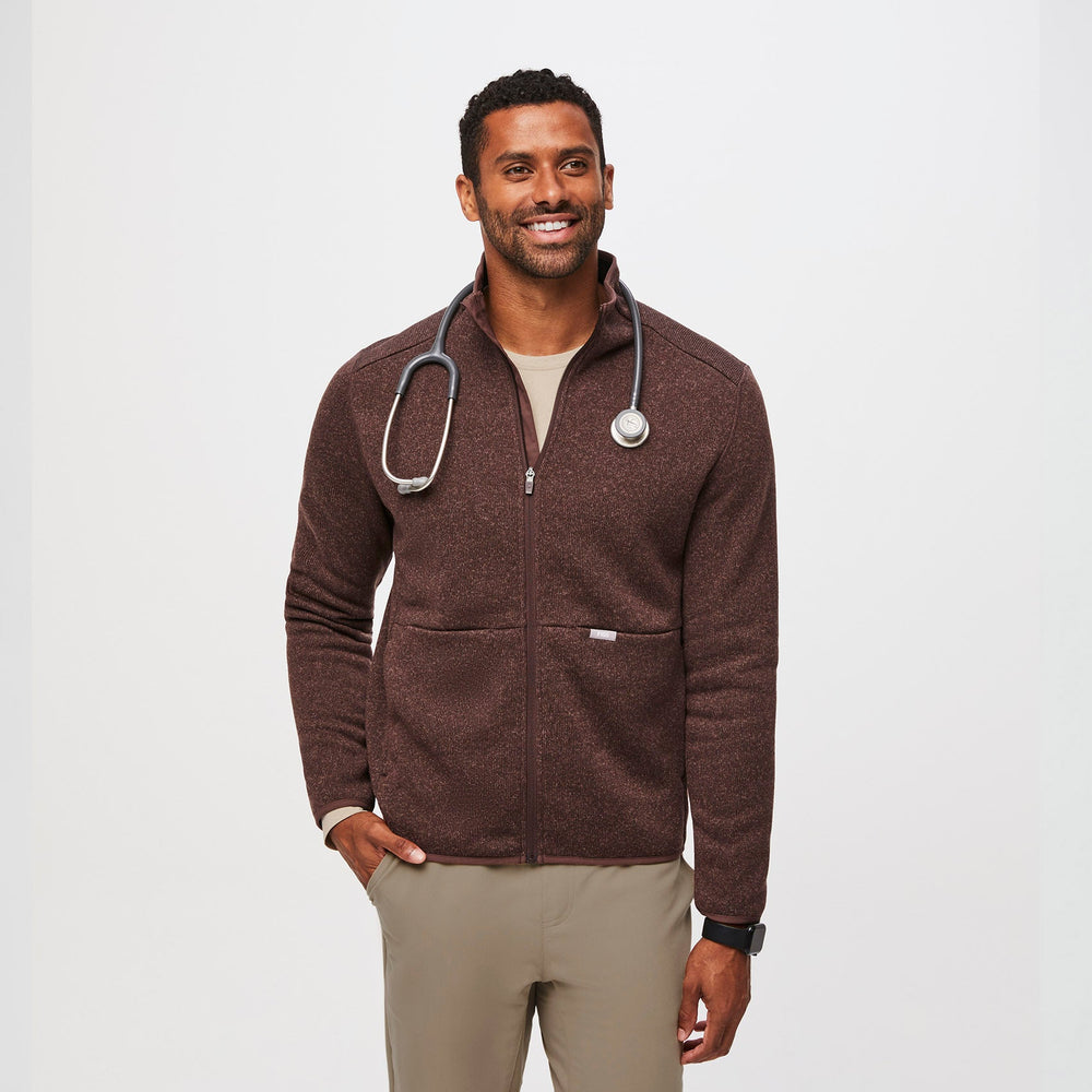 men's Heather Espresso On-Shift™ - Sweater Knit Jacket