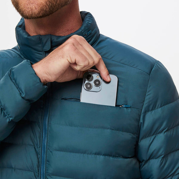 men's Caribbean Blue On-Shift™ Packable - Puffer Jacket