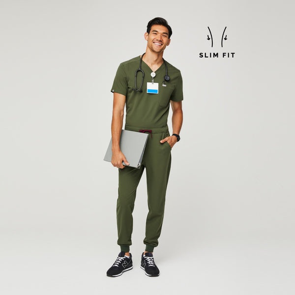 men's Dark Olive Slim Tansen™ - Tall Jogger Scrub Pants