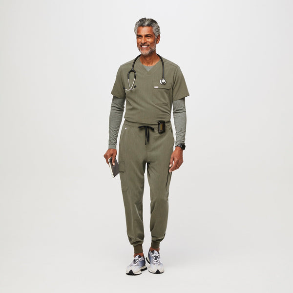 men's Heather Olive Classic Tansen™ Utility - Cargo Jogger Scrub Pants