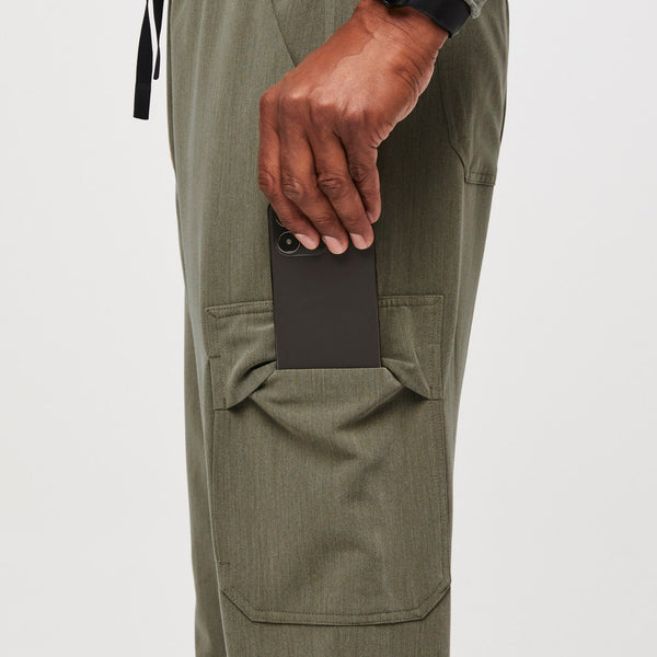 men's Heather Olive Classic Tansen™ Utility - Cargo Jogger Scrub Pants