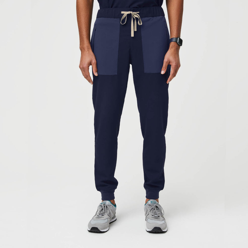men's Navy Chesoi - Classic Jogger Scrub Pants