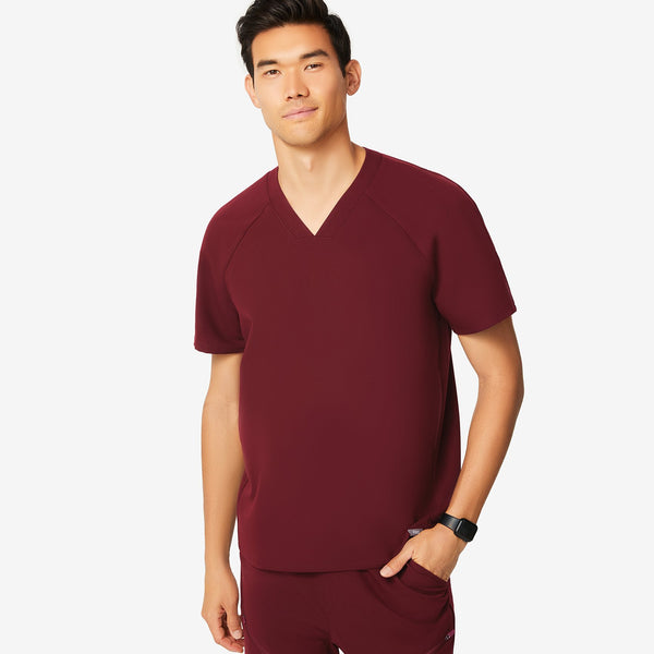 men's Burgundy Cobar - Raglan Scrub Top