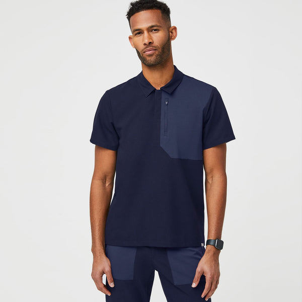 men's Navy Dothan - Classic Polo Scrub Top