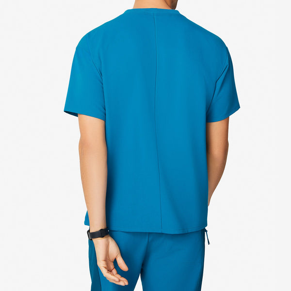 men's Alps Blue Kadoma - Crew Scrub Top