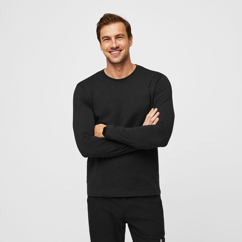 Men's Black Supersoft - Longsleeve Underscrub