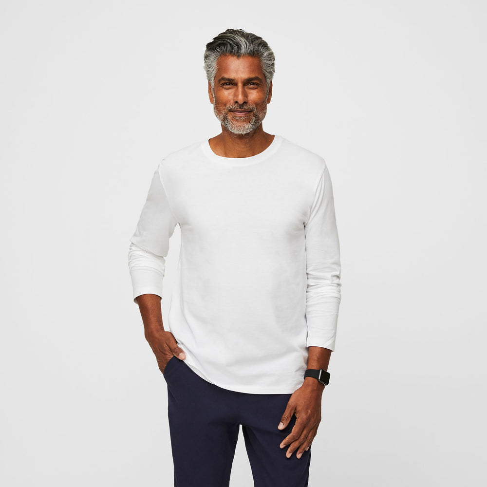 Men's White Supersoft - Longsleeve Underscrub