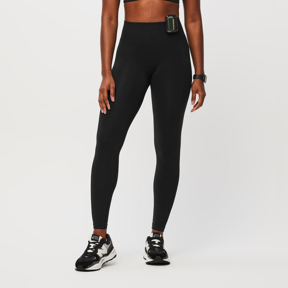 women's Black Salta Seamless Legging