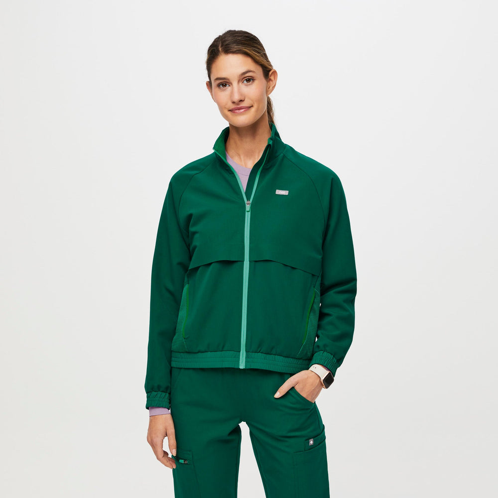 Women's Hunter Green Sydney - Performance Scrub Jacket