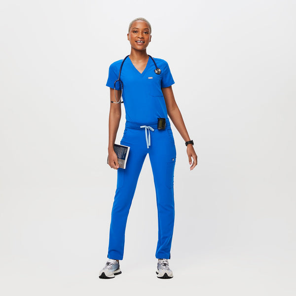 women's Royal Blue Yola™ - Petite Skinny Scrub Pants 2.0 (3XL - 6XL)