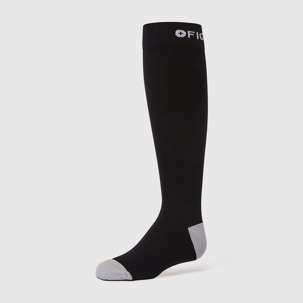 Women's Black Solid Compression Socks