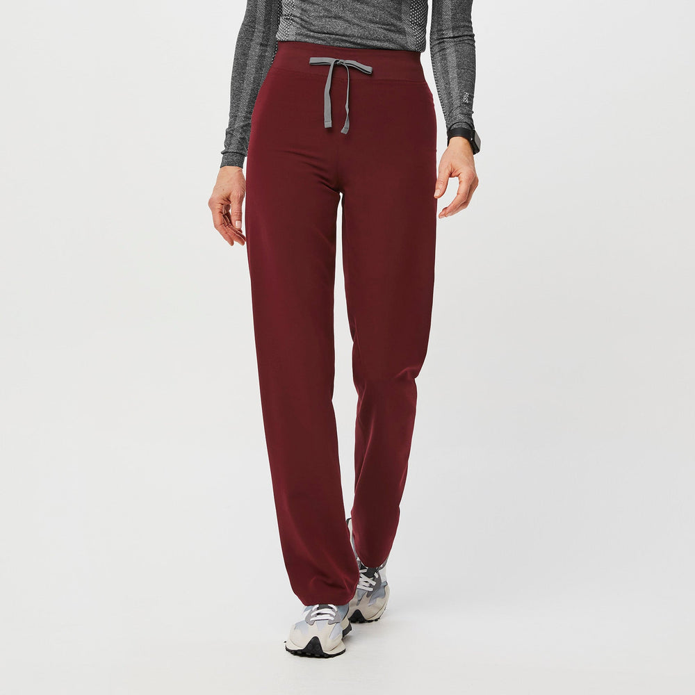 women's Burgundy Livingston™ High Waisted - Petite Basic Scrub Pants