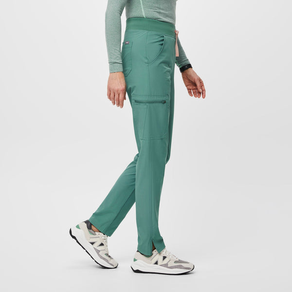 women's Eucalyptus FREEx™ Lined Yola™ High Waisted - Petite Skinny Scrub Pants