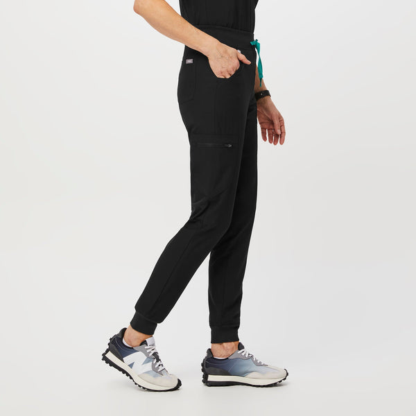 women's Black FREEx™ Lined Zamora™ High Waisted - Jogger Scrub Pants